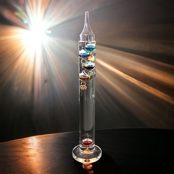 Vintage Accents Vintage Galileo Thermometer Tube Floating Glass